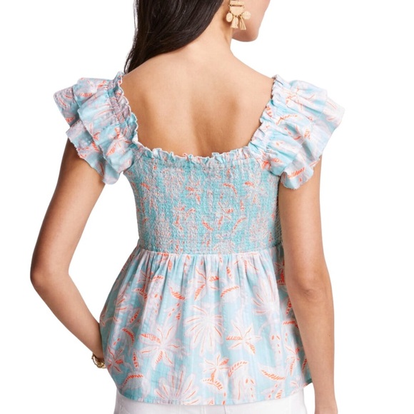 Vineyard, vines, white lace lined shirt size xs NWT - Picture 5 of 6